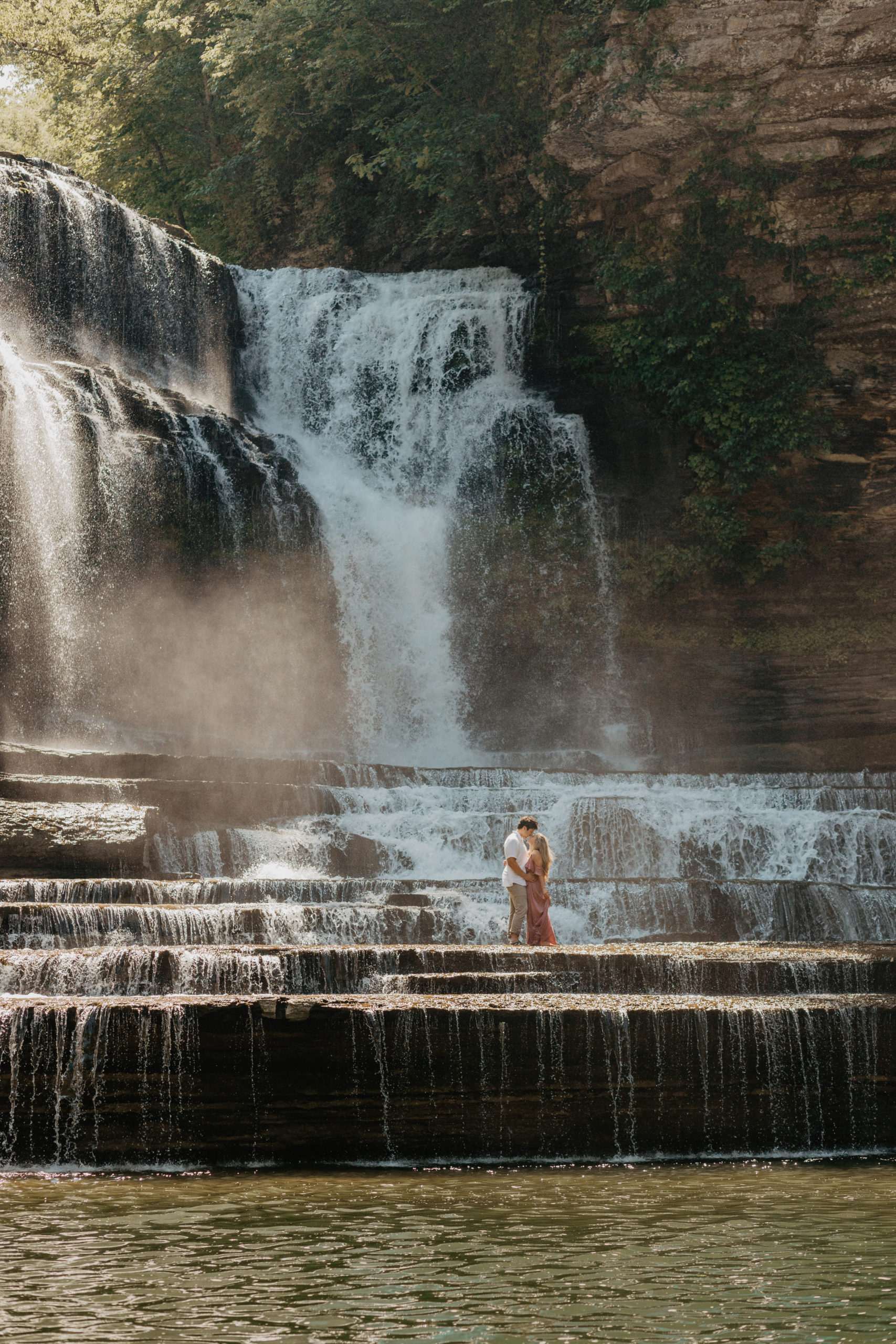 Waterfall Engagement Photos at Cummins Falls State Park | TN wedding Photographer