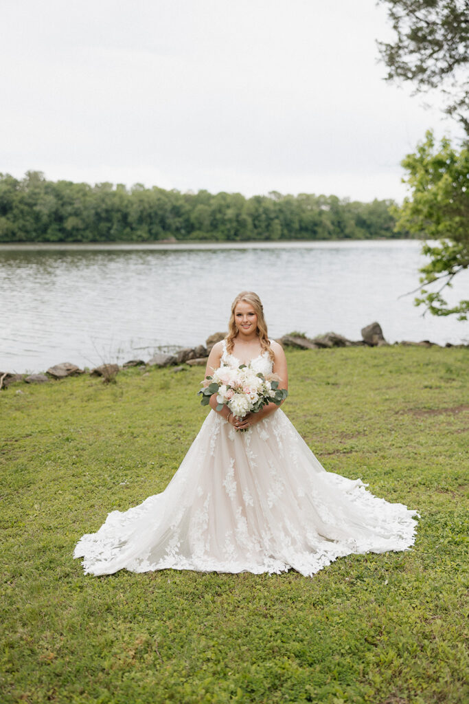 bride posing for the camera during her bridal session