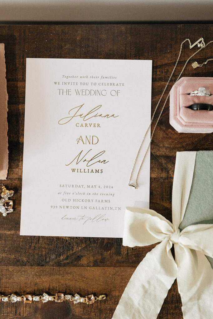 elegant wedding day details