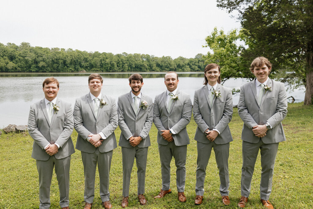 picture of the groom and his friends before the elegant wedding ceremony 