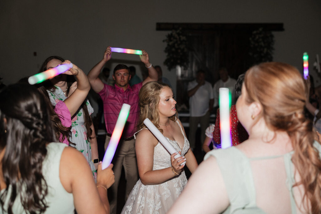 bride dancing at the wedding reception