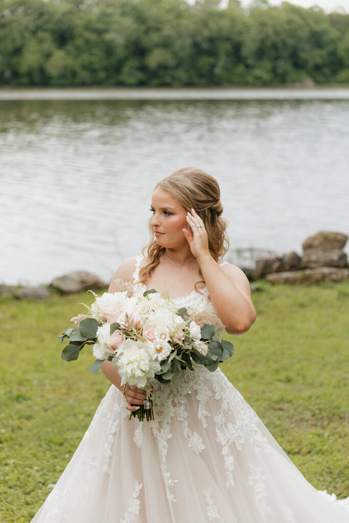 bride before her wedding ceremony 