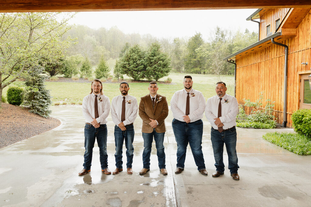 picture of the groom and their friends