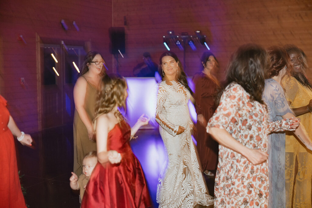 bride dancing at her wedding reception