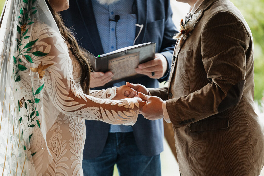 bride and groom at their beautiful wedding ceremony