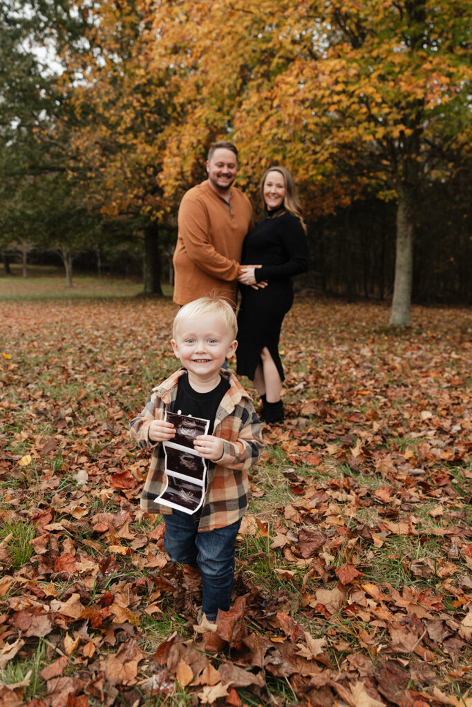 cute family portrait at the park