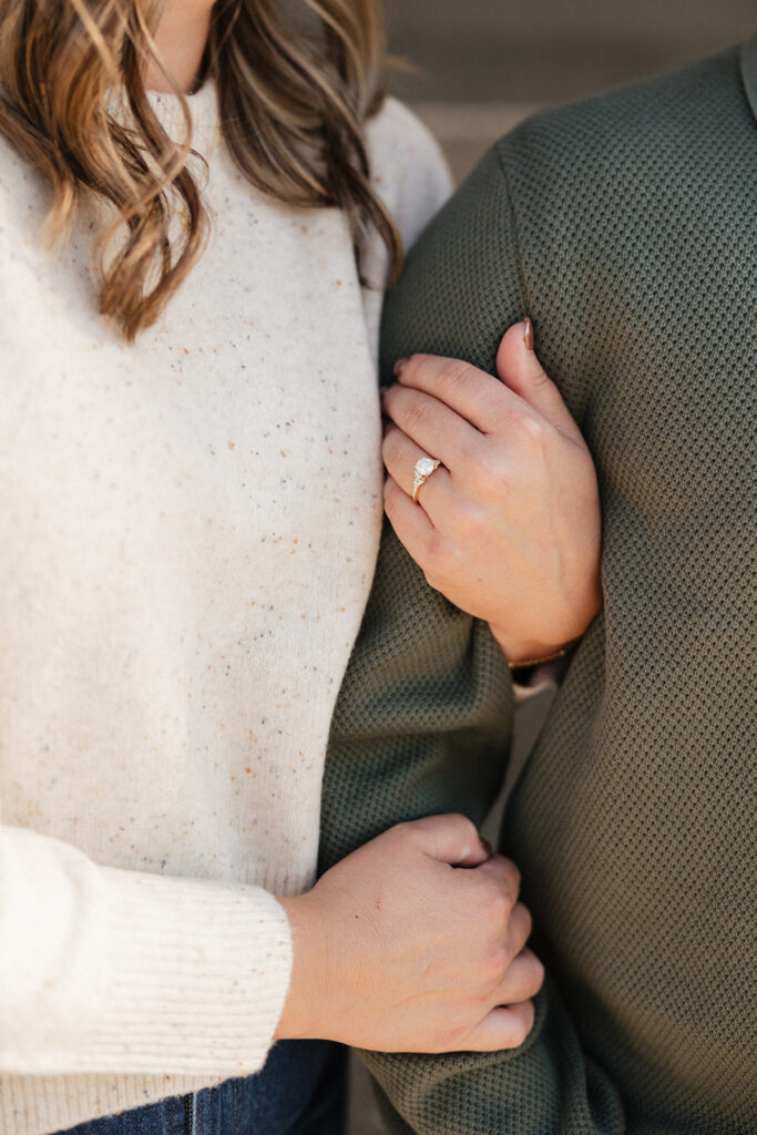 cute closeup of the engagement ring 