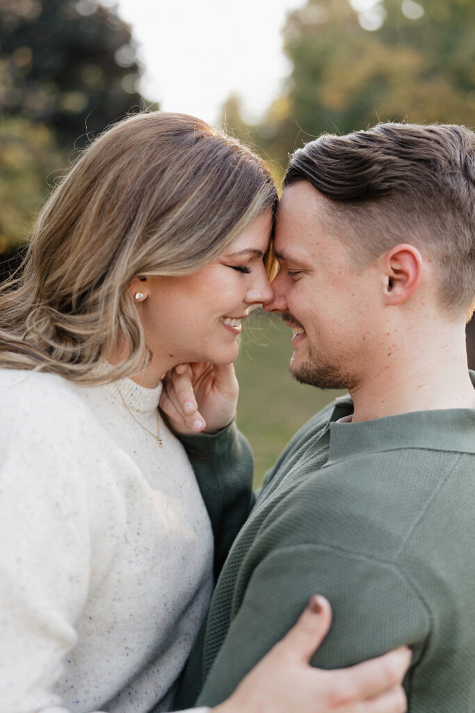 cute couple looking at each other 