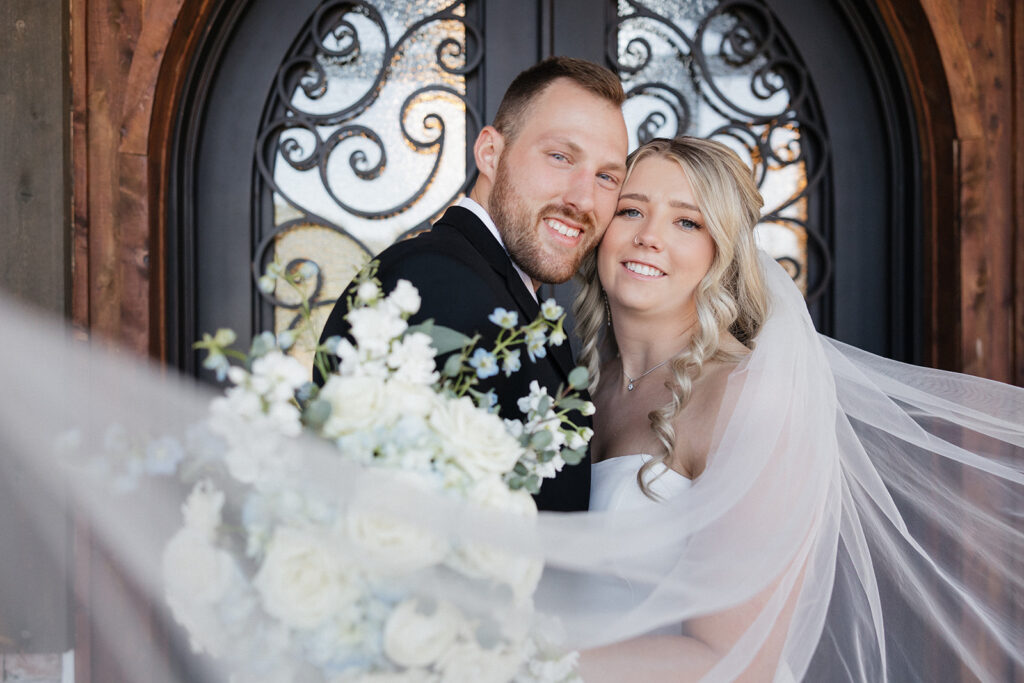 bride and groom at their dream wedding 