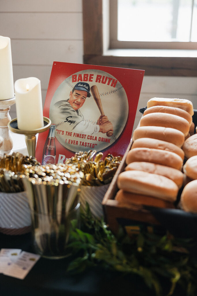 baseball themed wedding 