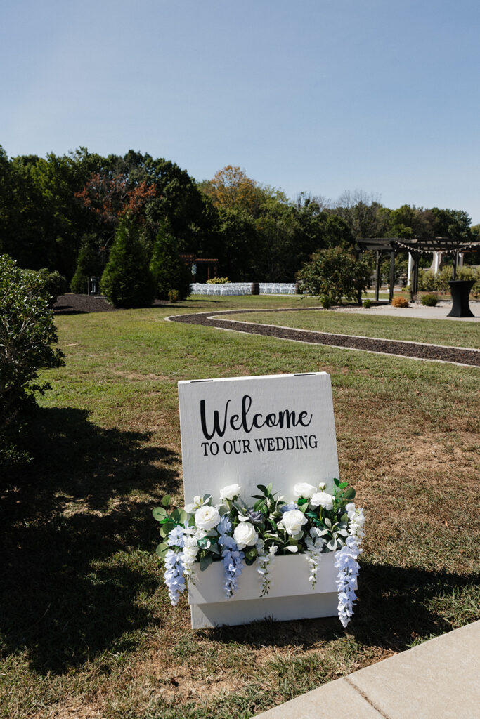 cute ceremony welcome sign 