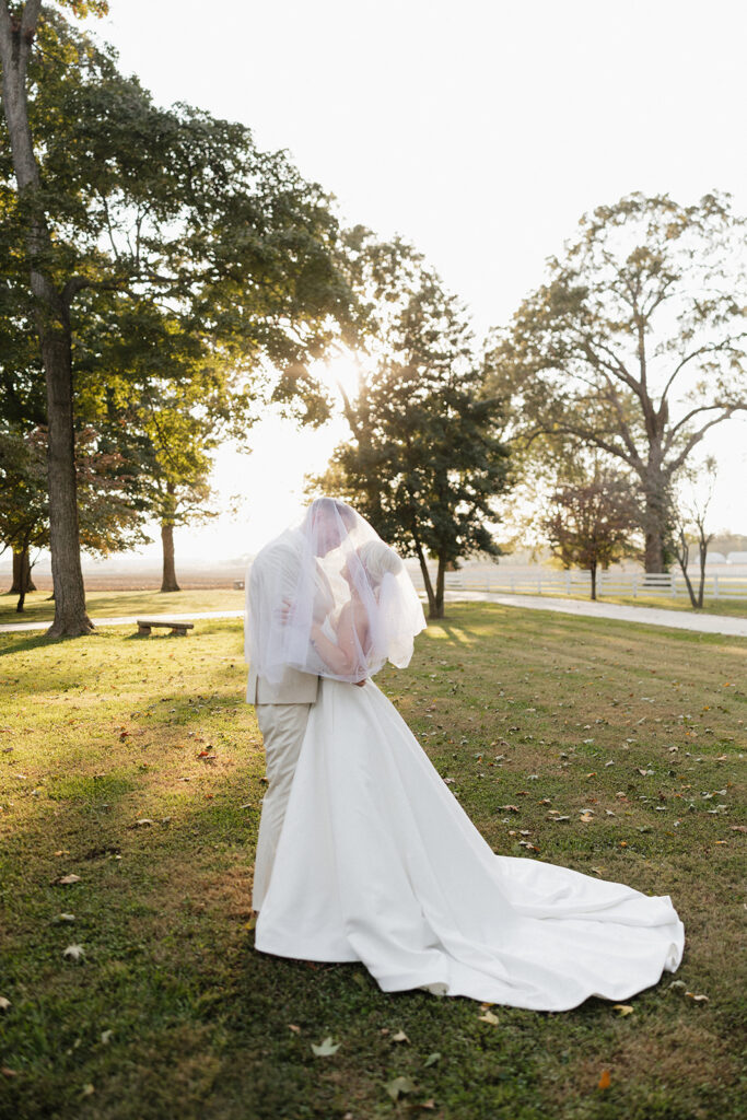 newly married couple at their colorful boho wedding photoshoot