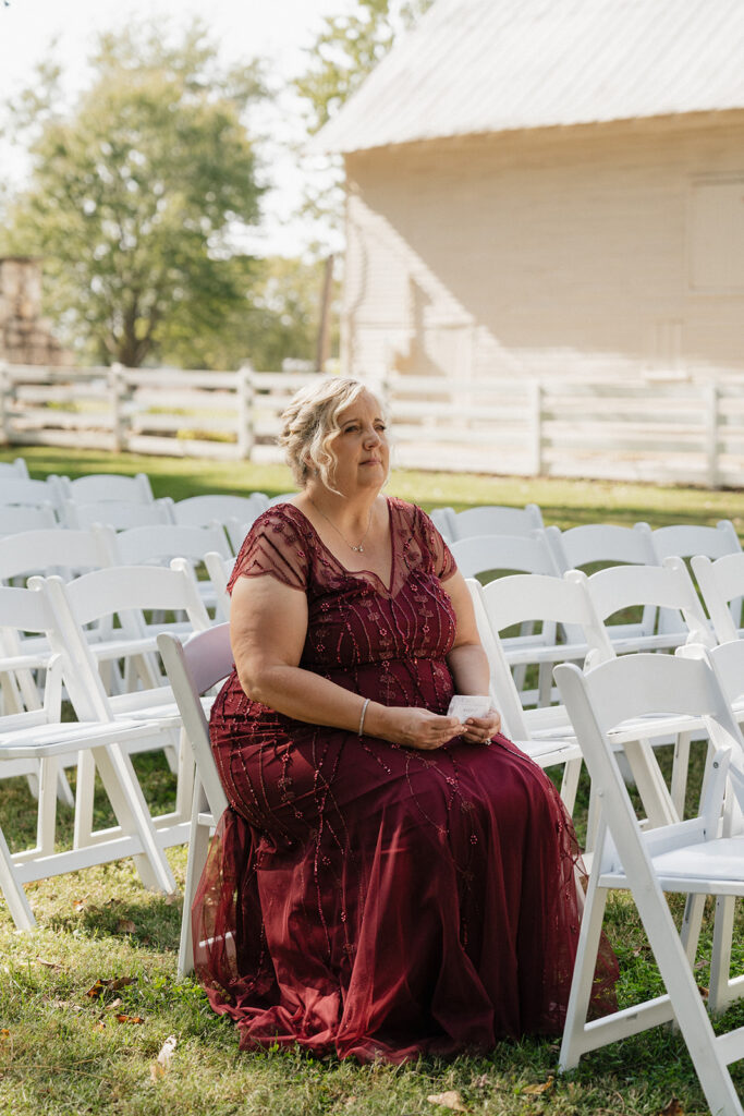 mother of the groom at the first look