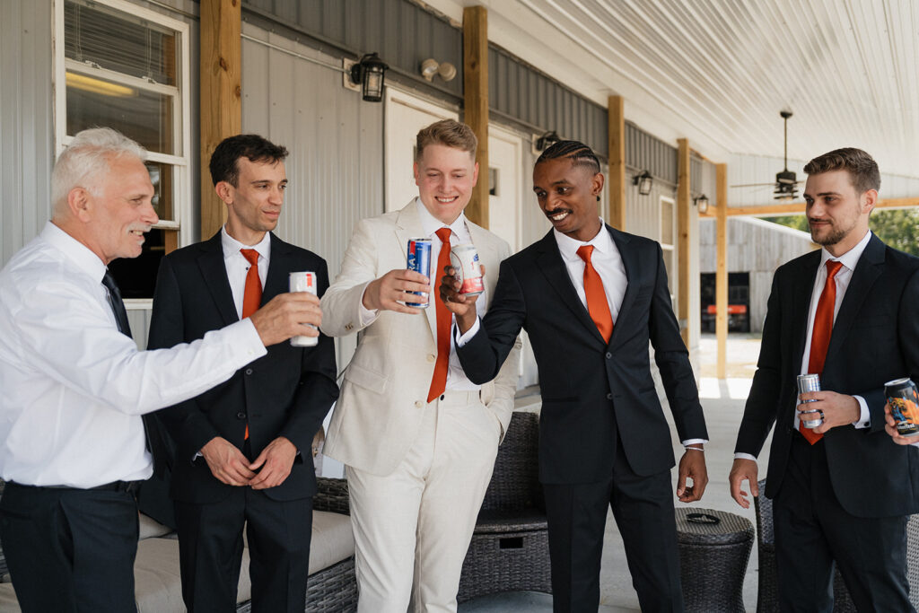 picture of the groom and his groomsmen 