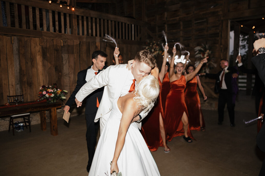 newly married couple at their reception party