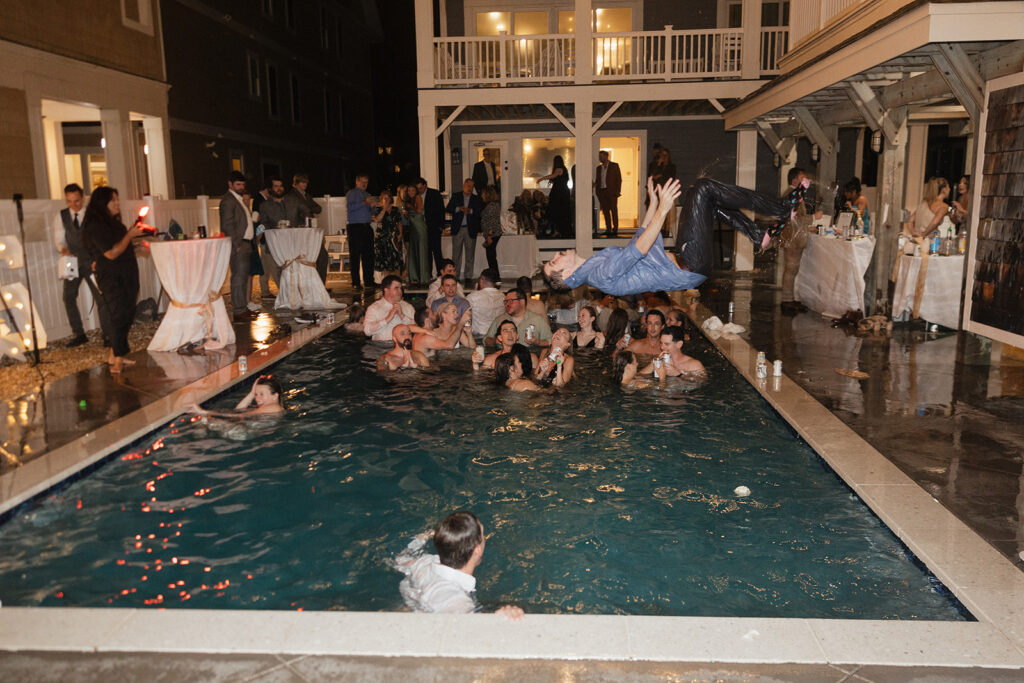fun wedding reception party in NC