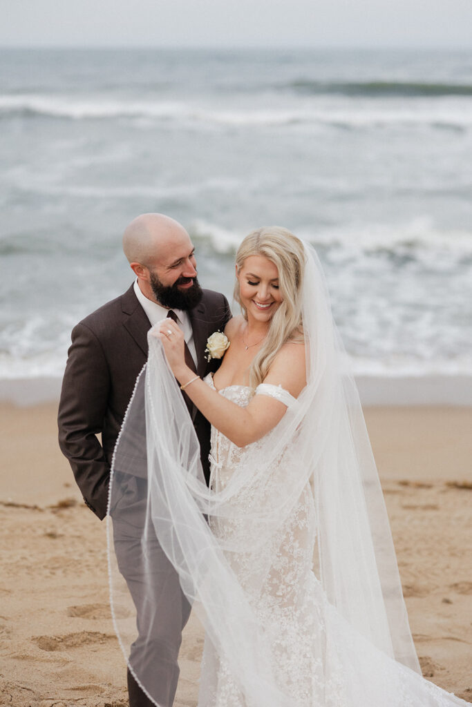 cute couple at their dream beach wedding