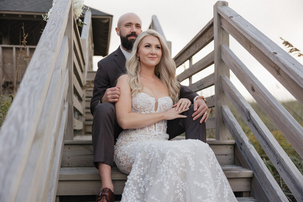 An Elegant Outer Banks Wedding with the Most Iconic Pool Exit Ever!