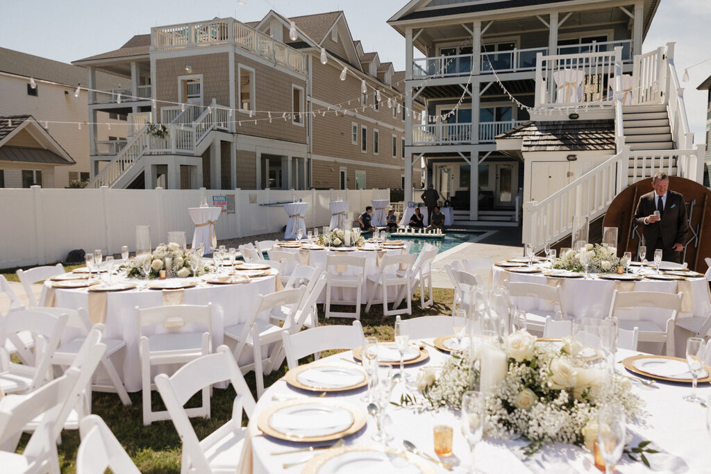 An Elegant Outer Banks Wedding with the Most Iconic Pool Exit Ever!