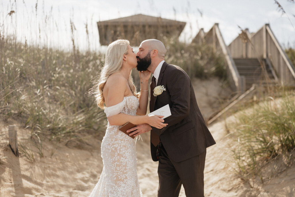 cute couple before heading to their ceremony