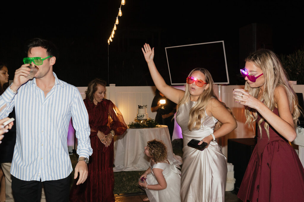 guests having fun at the reception party
