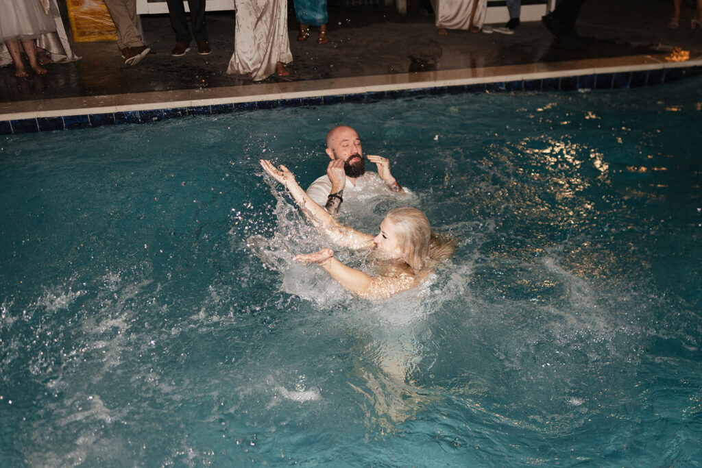 An Elegant Outer Banks Wedding with the Most Iconic Pool Exit Ever!
