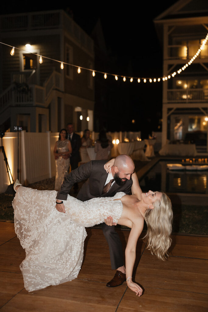 An Elegant Outer Banks Wedding with the Most Iconic Pool Exit Ever!