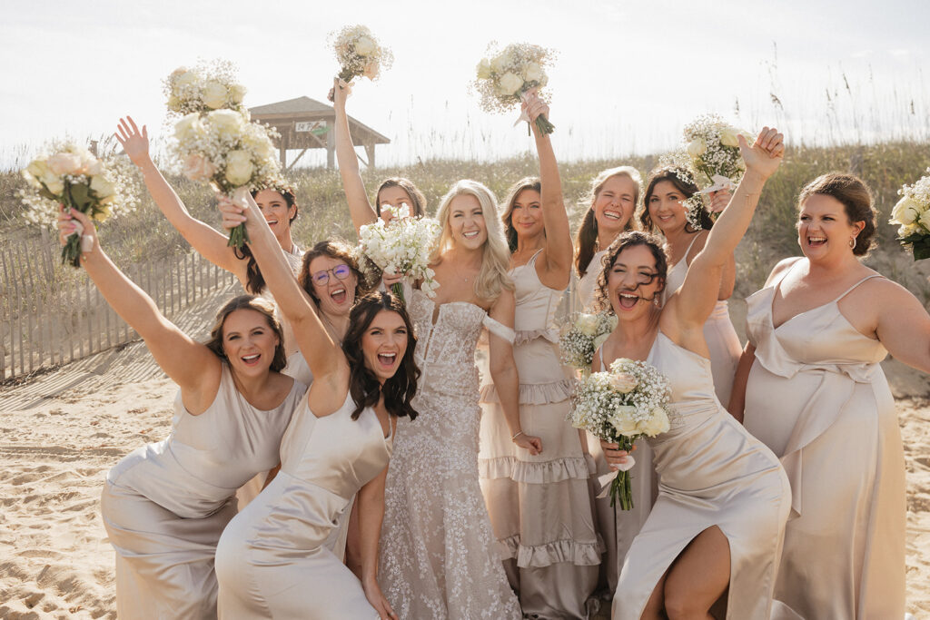 An Elegant Outer Banks Wedding with the Most Iconic Pool Exit Ever!