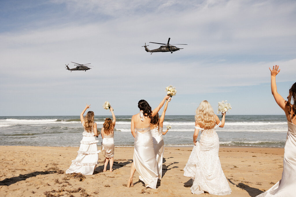 stunning picture of the bride and her friends