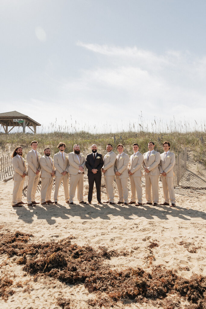 picture of the groom and his groomsmen