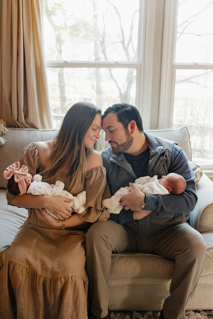 happy couple at their nashville family session
