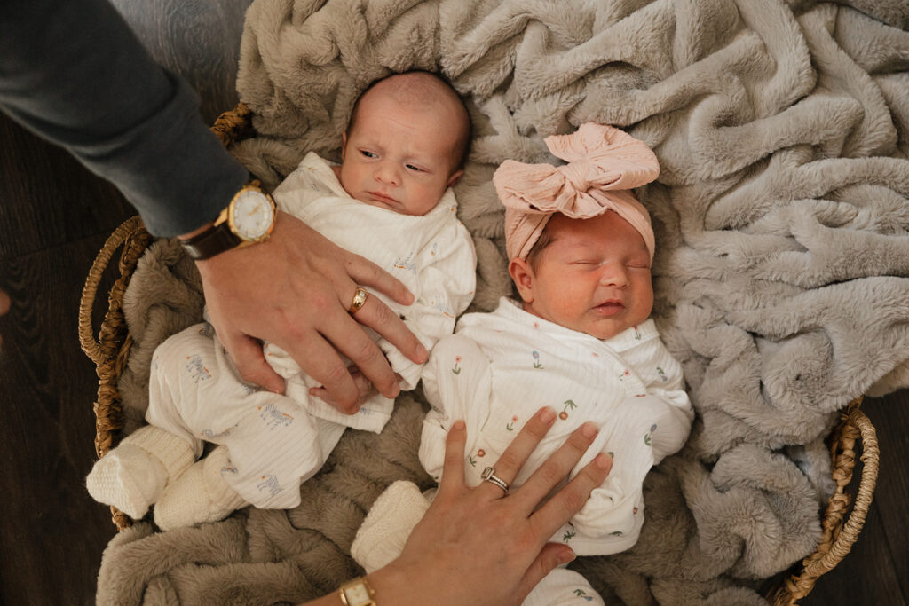 cute picture of the newborn twins
