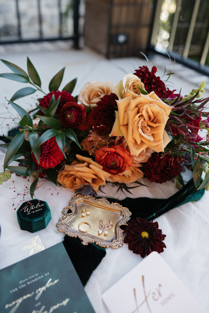 colorful wedding bouquet