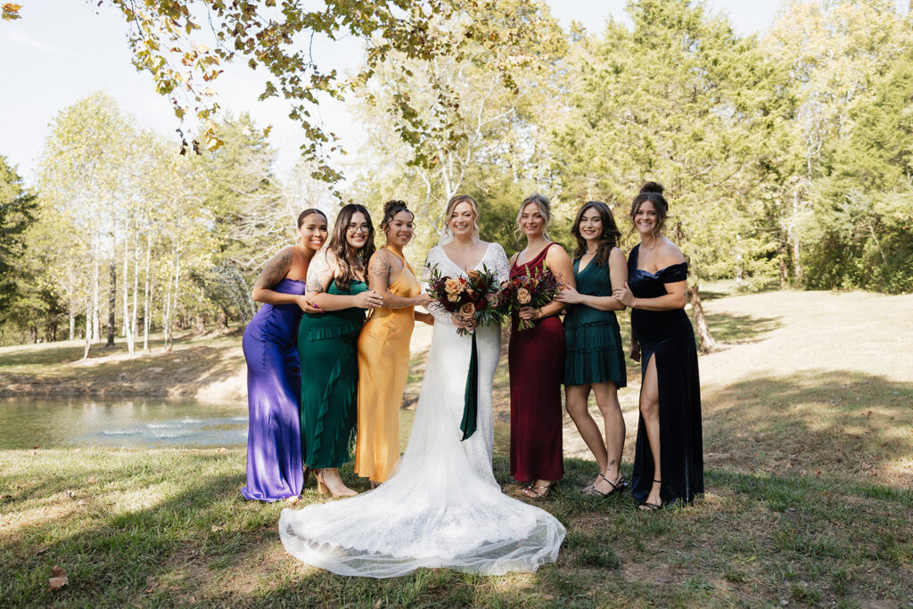 A Cozy, Colorful Tennessee Backyard Wedding with Vintage Speakeasy Vibes