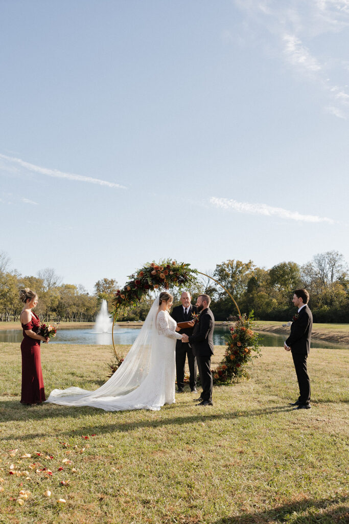 bride and groom at their dream wedding ceremony