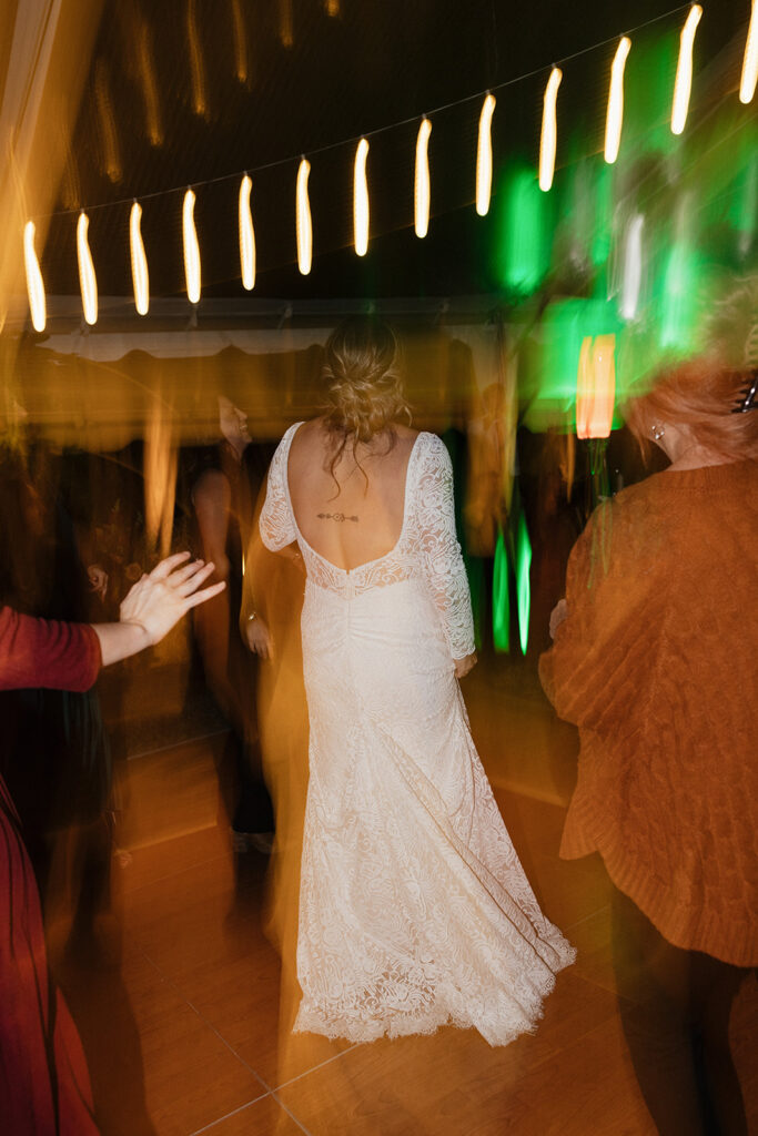 bride dancing at her reception party