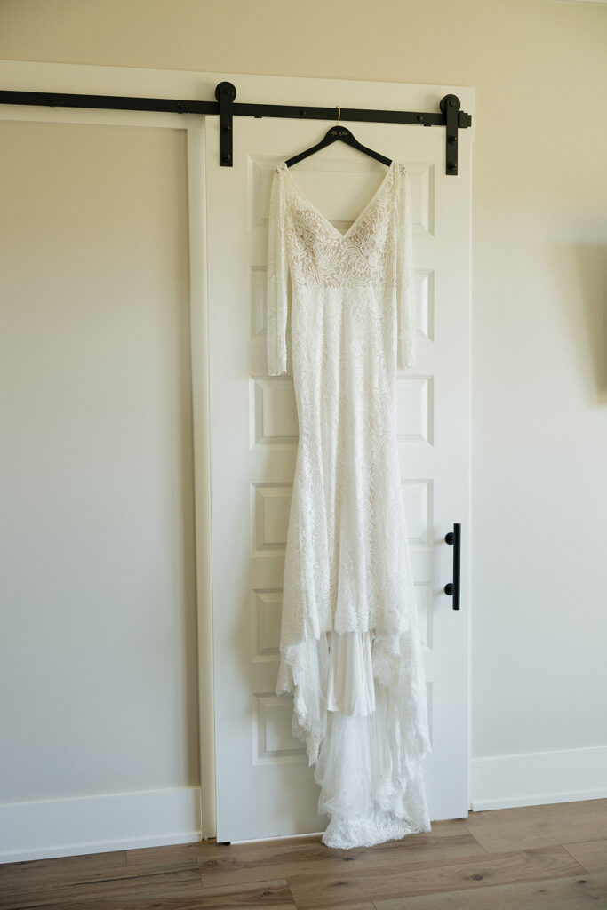 stunning boho wedding dress the bride wore for her ceremony