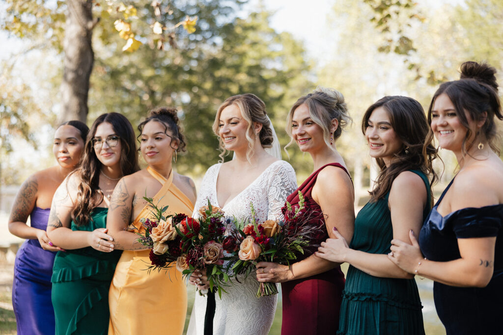 picture of the bride and her friends