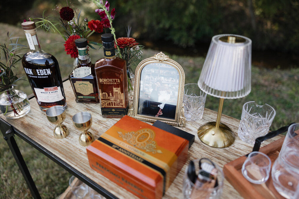 beautiful colorful details at the reception