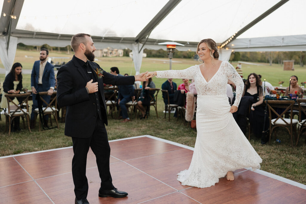 A Cozy, Colorful Tennessee Backyard Wedding with Vintage Speakeasy Vibes
