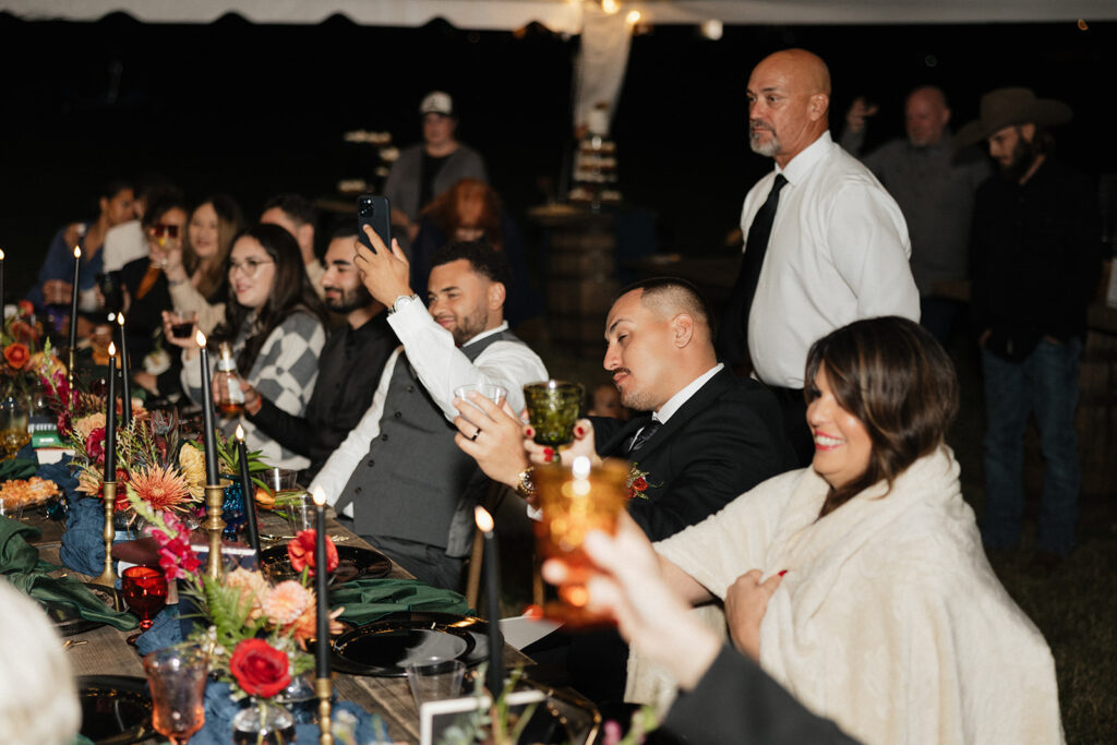 A Cozy, Colorful Tennessee Backyard Wedding with Vintage Speakeasy Vibes