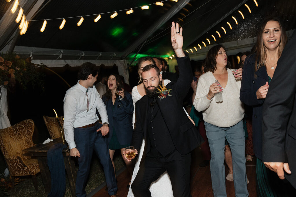 newly married couple at their dream reception party
