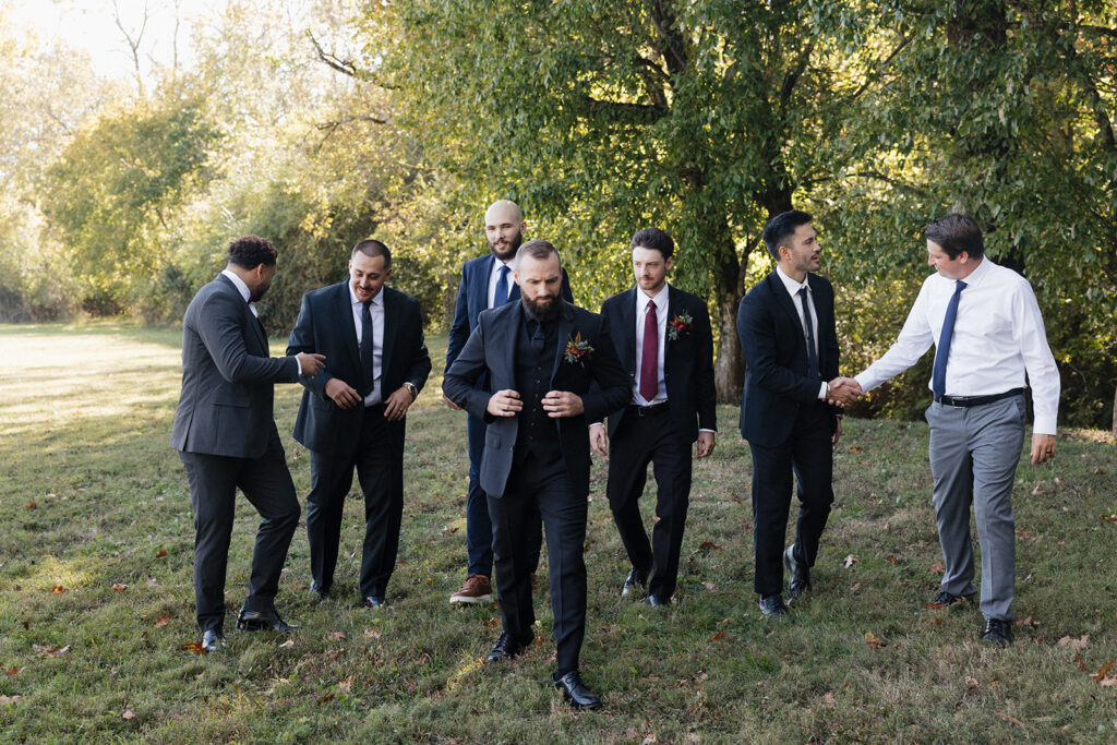 picture of the groom and his friends