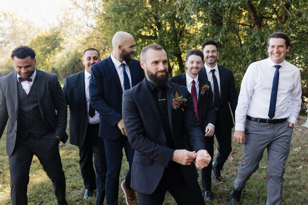picture of the groom and his groomsmen