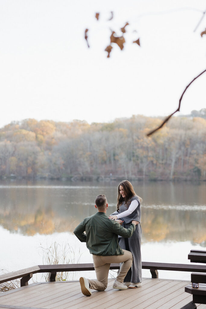 happy couple at their dream proposal in nashville