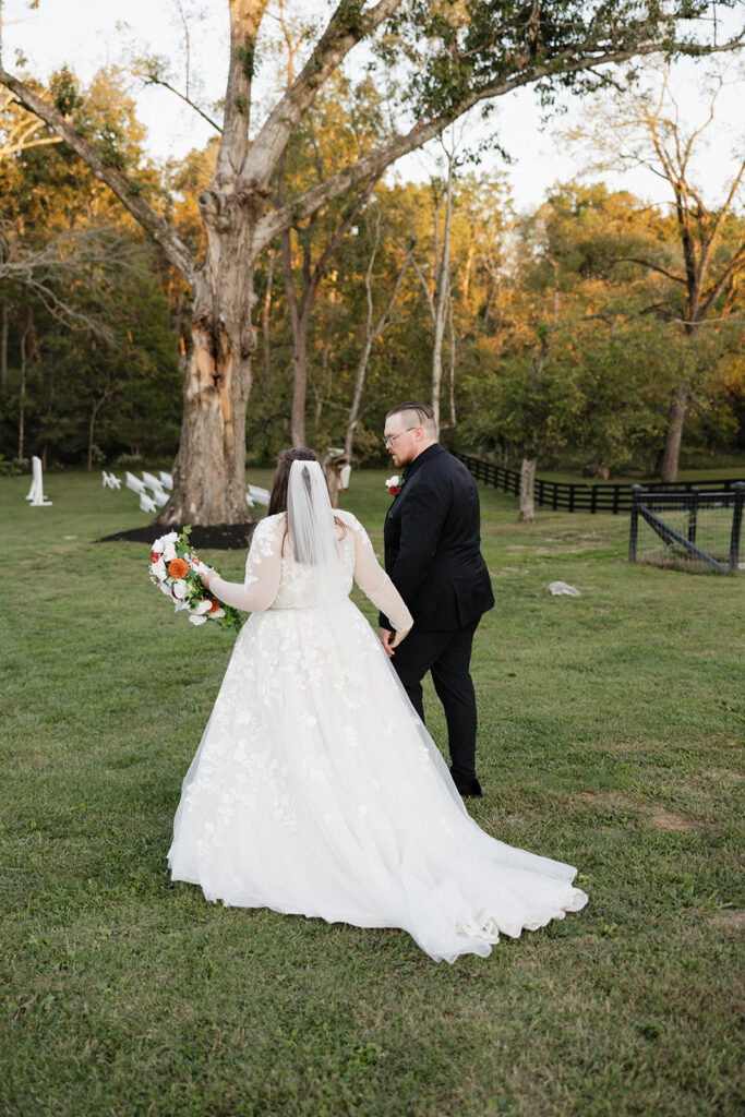 bride and groom at their bridal session
