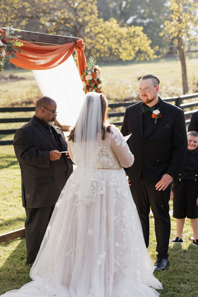 groom emotional while reading his vows