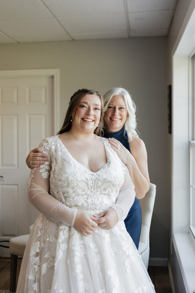 cute picture of the bride before heading to her ceremony