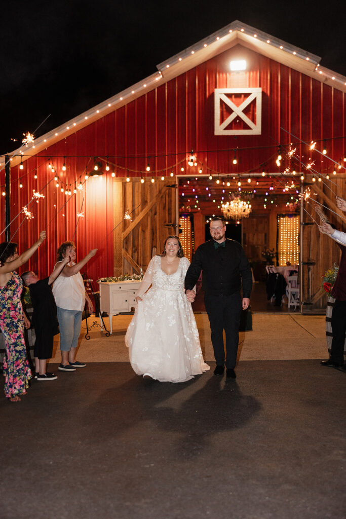 cute send off of the newlyweds