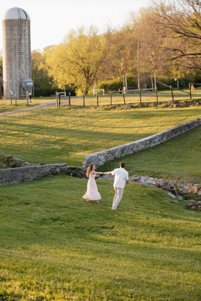 cute couple playing during their photoshoot